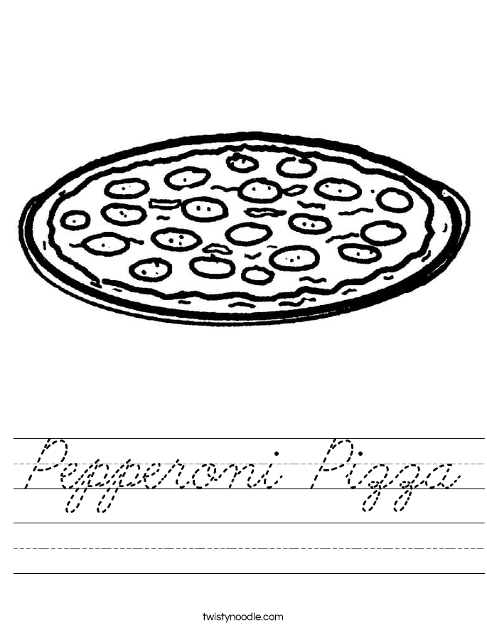 Pepperoni Pizza Worksheet