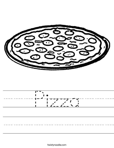 Pizza with Pepperoni Worksheet