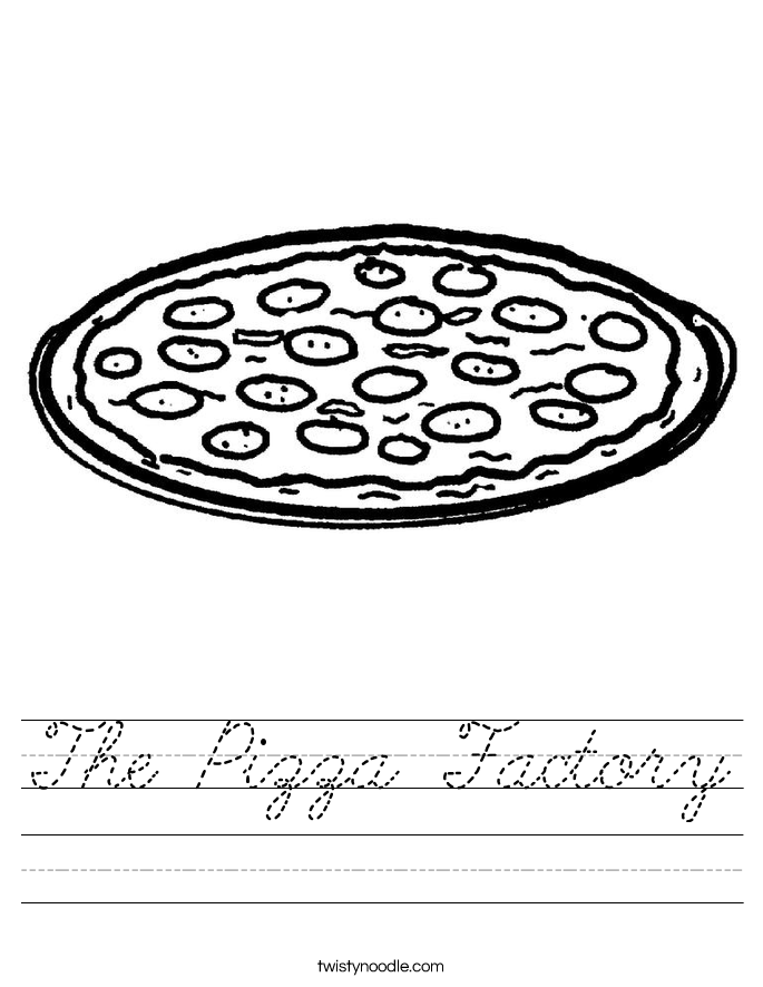 The Pizza Factory Worksheet