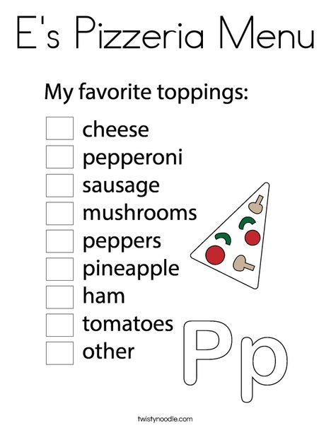 Pizza Chef Coloring Page