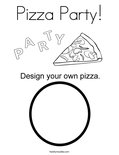 Pizza Party! Coloring Page