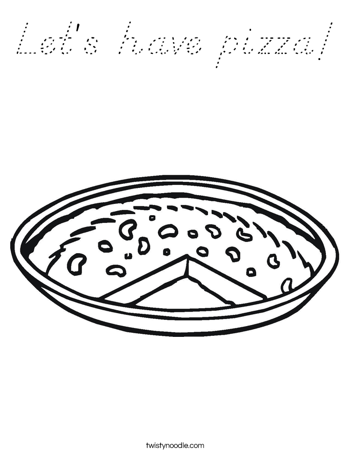 Let's have pizza! Coloring Page