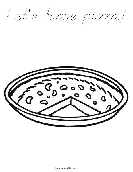 Pizza Pie Coloring Page
