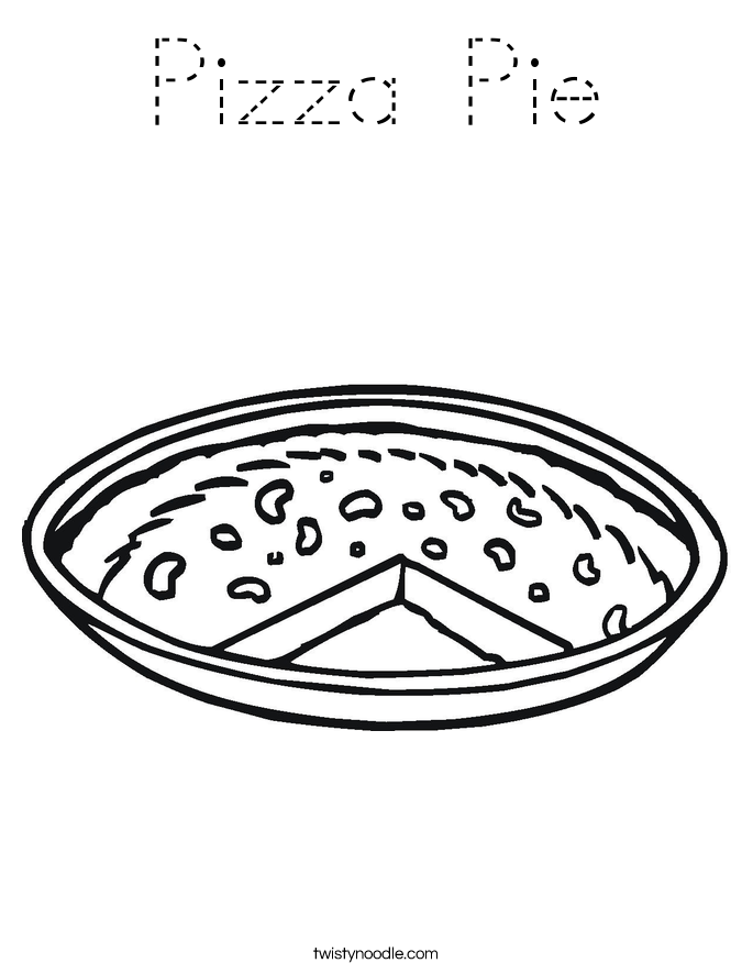 Pizza Pie Coloring Page