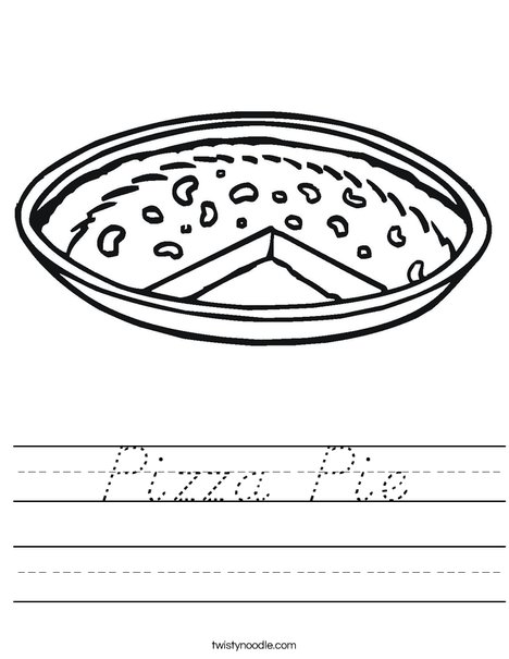Pizza Pie Worksheet