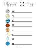 Planet Order Coloring Page