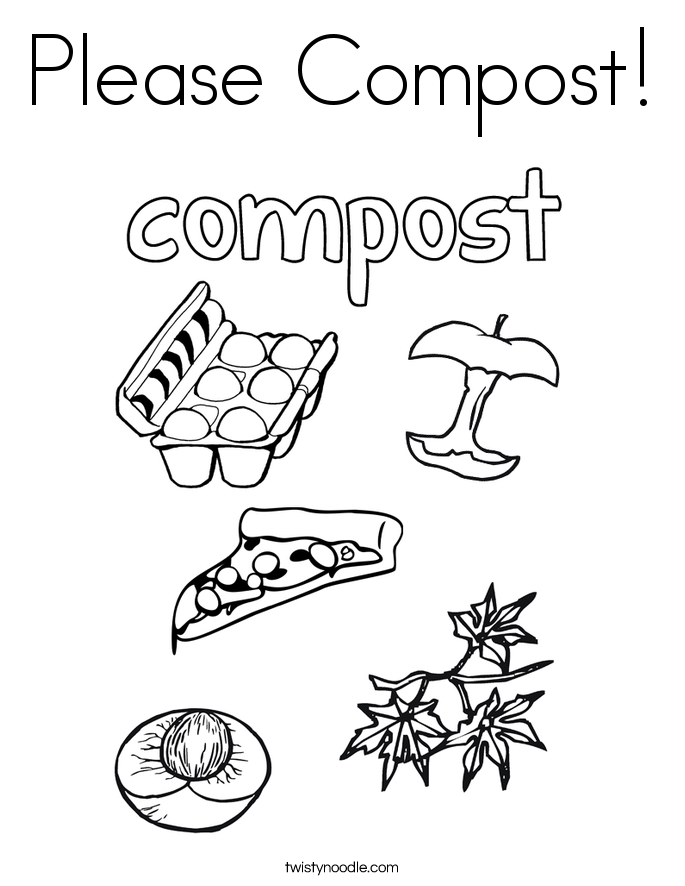 Please Compost! Coloring Page