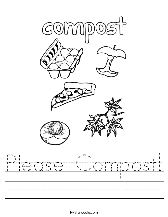 Please Compost Worksheet Twisty Noodle Please Compost Worksheet Twisty Noodle