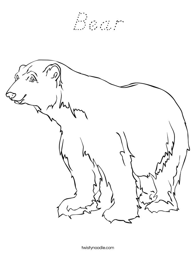 Bear Coloring Page