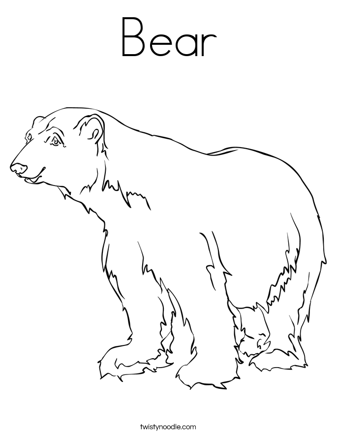 Bear Coloring Page