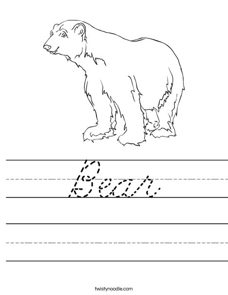Polar Bear for Zoo Book Worksheet
