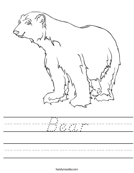 Polar Bear for Zoo Book Worksheet