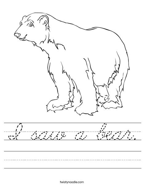 Polar Bear for Zoo Book Worksheet