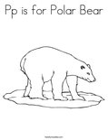 Pp is for Polar BearColoring Page