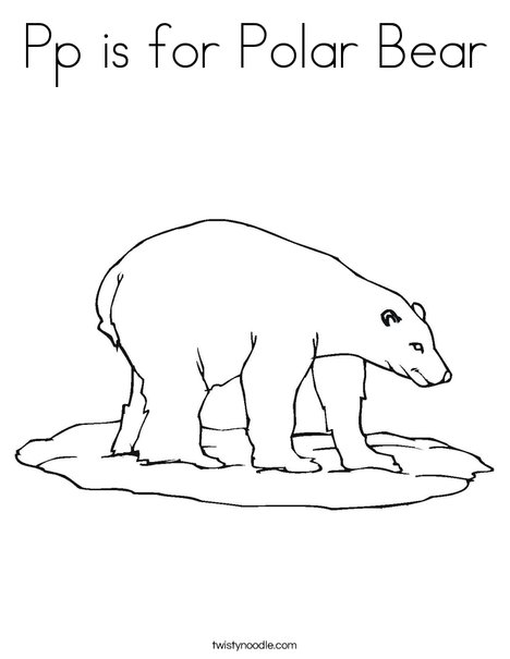 Polar Bear Coloring Page