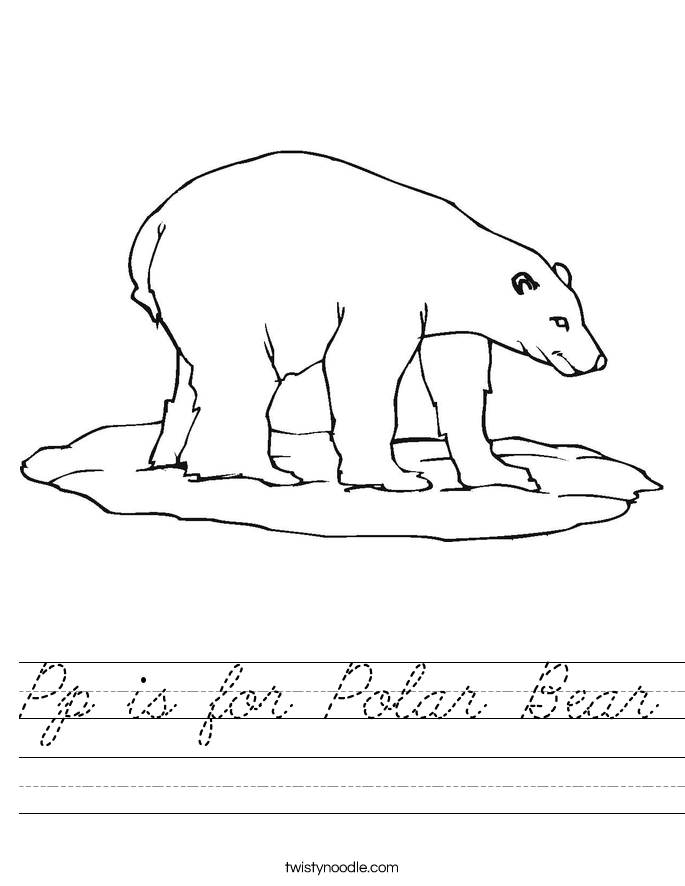 Pp is for Polar Bear Worksheet