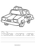Police cars are Worksheet