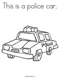 This is a police car. Coloring Page