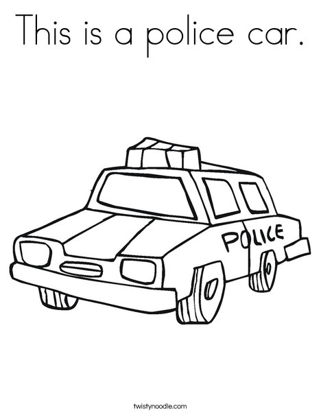 Police Car Coloring Page