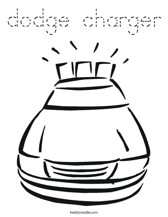 dodge charger Coloring Page