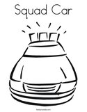 Squad Car Coloring Page