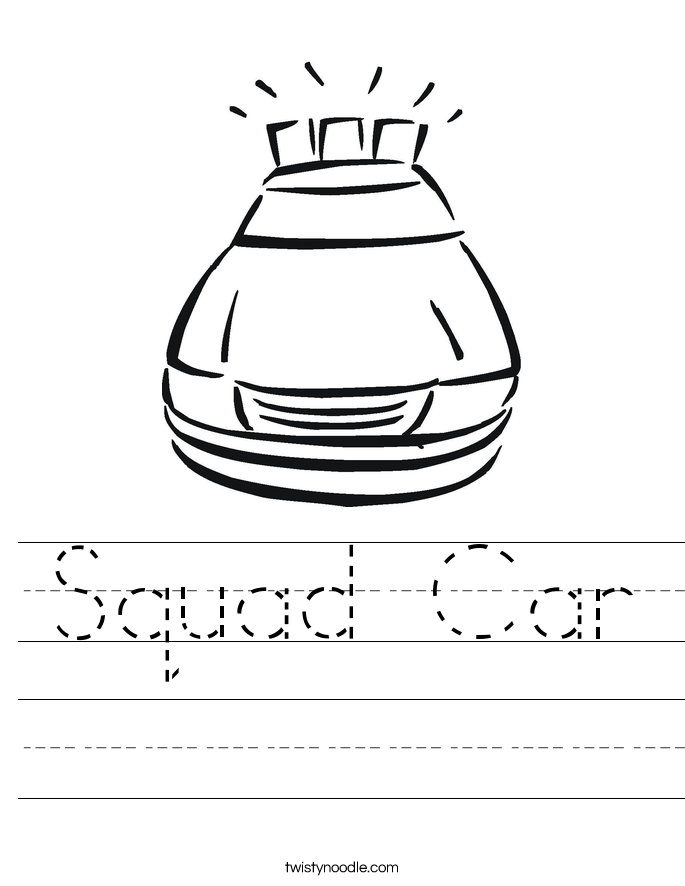Squad Car Worksheet