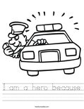 I am a hero because Worksheet