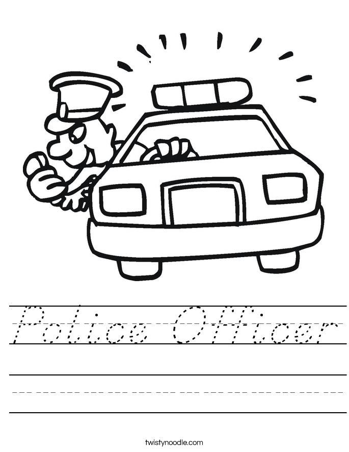 Police Officer Worksheet
