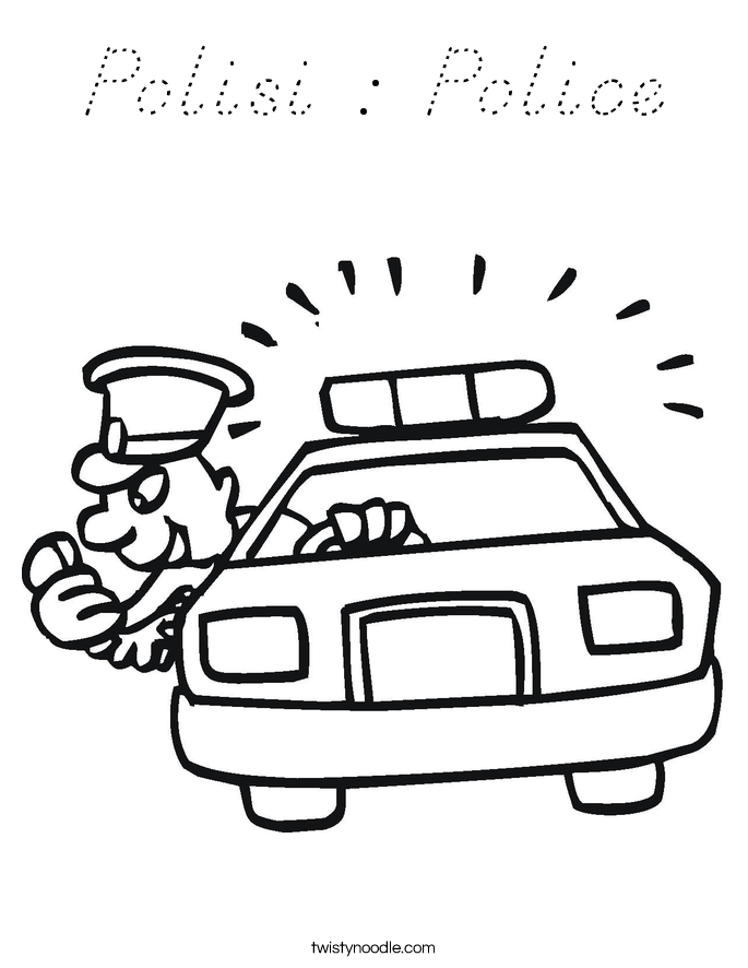 Polisi : Police Coloring Page