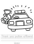 Thank you police officers! Worksheet