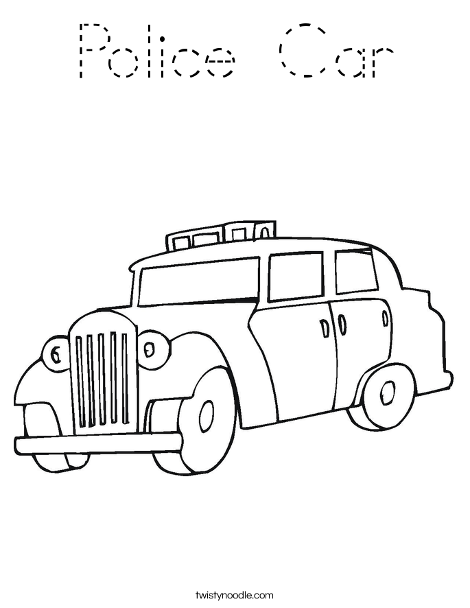 Police Car Coloring Page