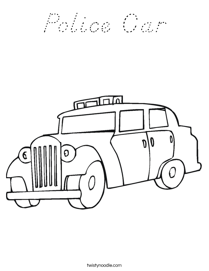 Police Car Coloring Page