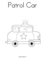 Patrol Car Coloring Page