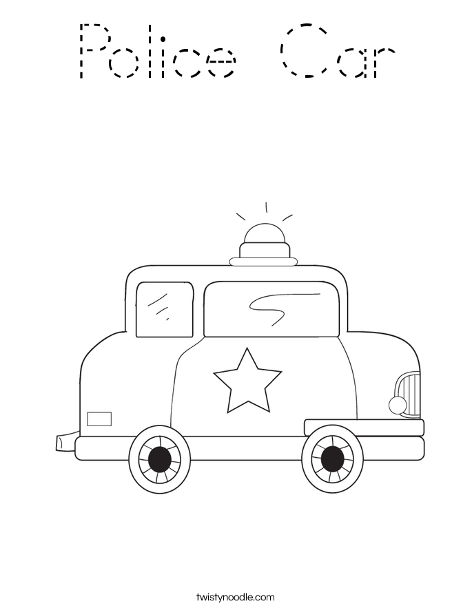 Police Car Coloring Page