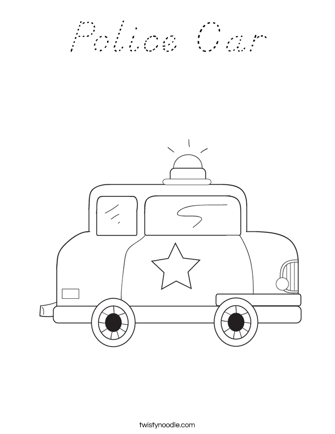 Police Car Coloring Page