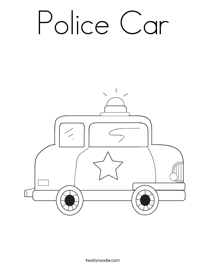 Police Car Coloring Page