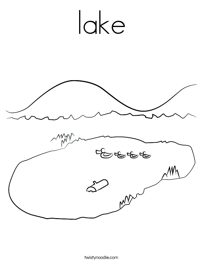 lake Coloring Page