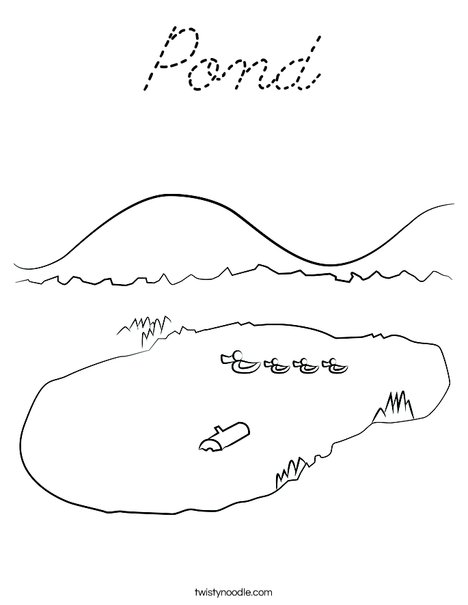 Pond Coloring Page