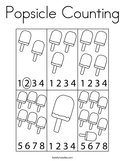 Popsicle Counting Coloring Page