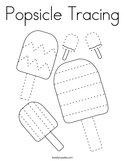 Popsicle Tracing Coloring Page