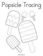 Popsicle Tracing Coloring Page