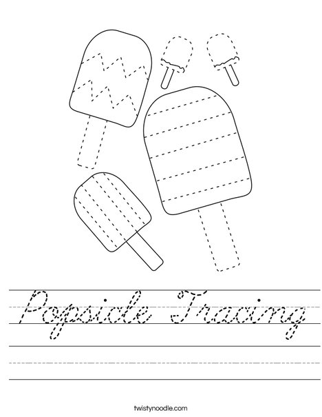 Popsicle Tracing Worksheet