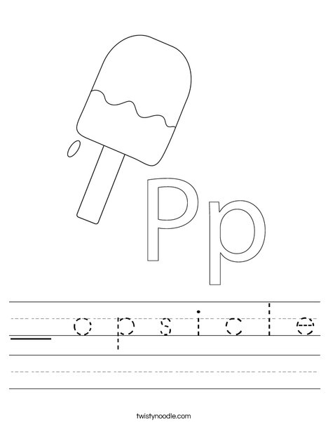 Popsicle Worksheet