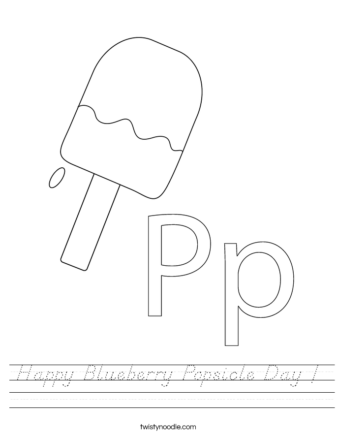 Happy Blueberry Popsicle Day ! Worksheet