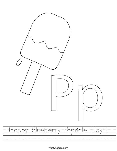 happy blueberry popsicle day worksheet  twisty noodle