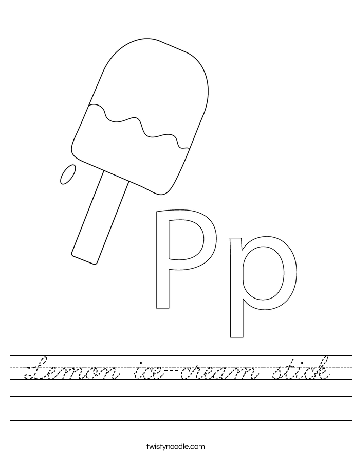 Lemon ice-cream stick Worksheet