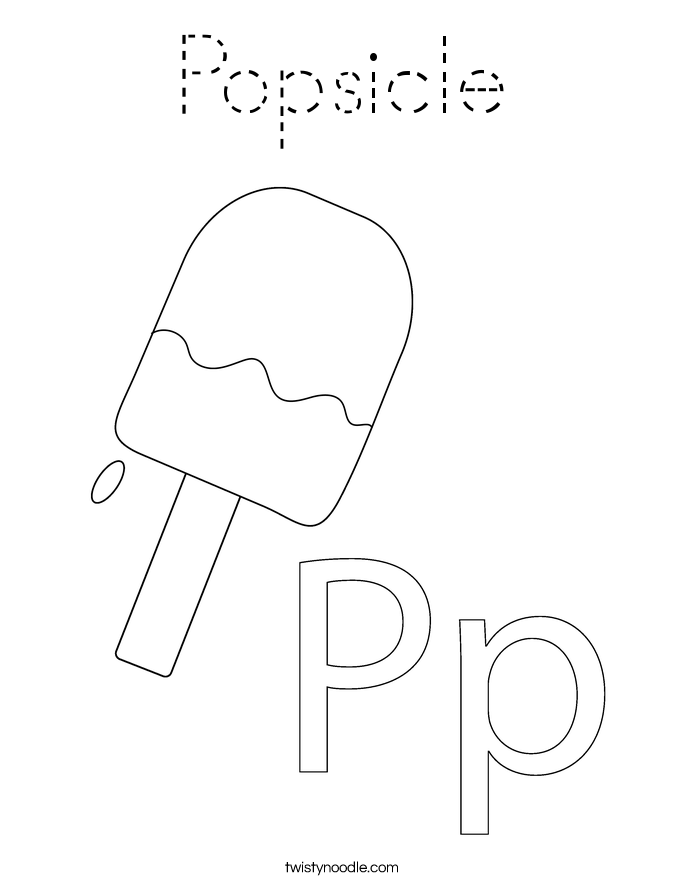 Popsicle Coloring Page