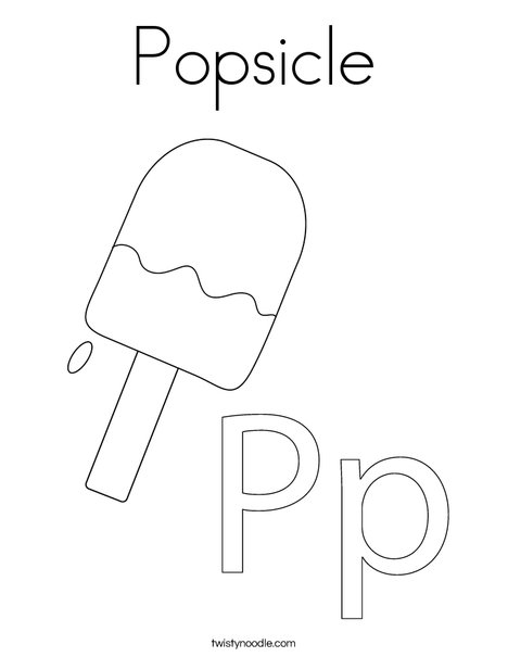 Popsicle Coloring Page