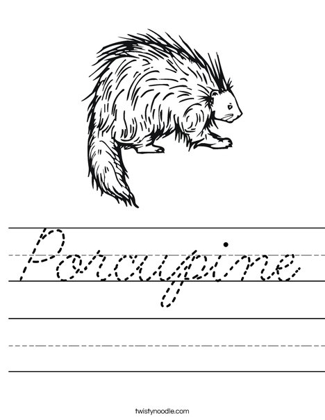 Porcupine Worksheet