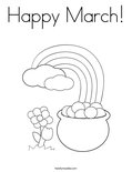 Happy March!Coloring Page